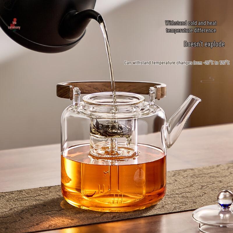 Mud Also High Borosilicate Glass Steaming Tea Pot