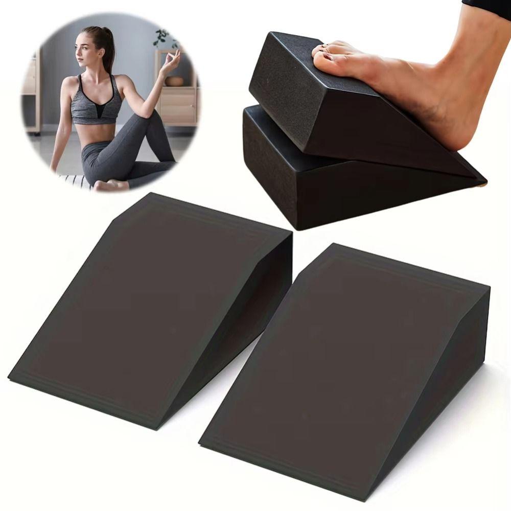 1 pair Multi-Functional Yoga Wedge Blocks Non-slip Lightweight Yoga Wedge EVA Gym Blocks  Balance