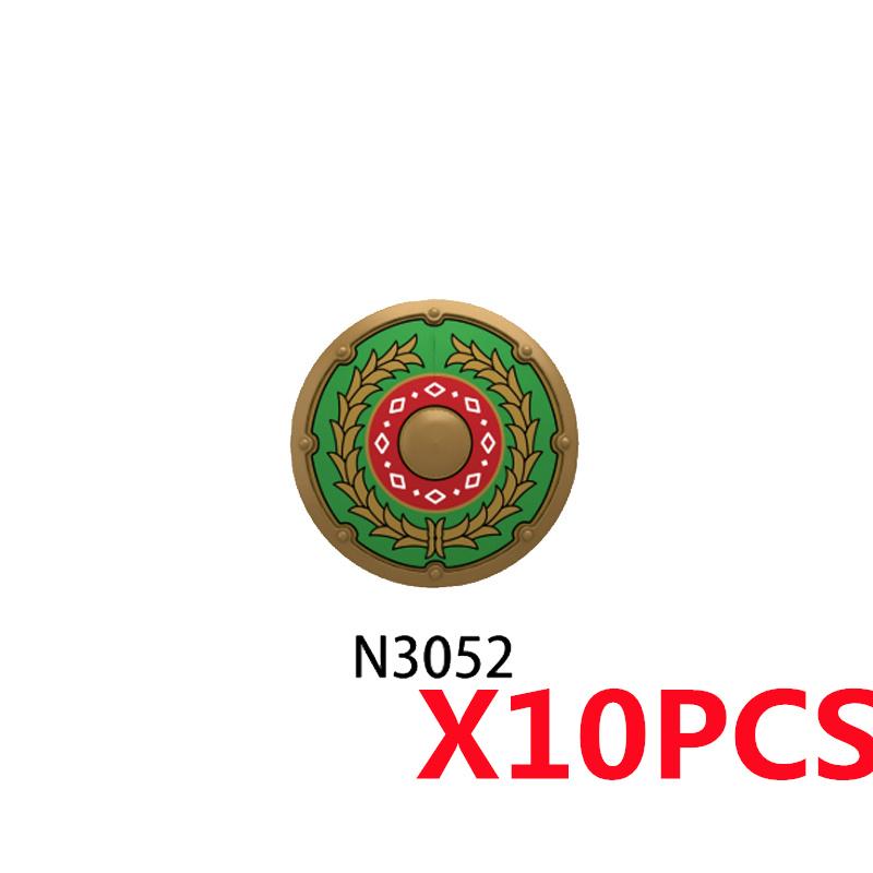 Medieval Military MOC Castle Knight Building Blocks Figures Accessories King Helmet Shield Flags Shoulders Armor Toy Gift N031