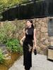 2026 High-End Black Qipao: Slim, Retro-Style Dress for Summer Engagements