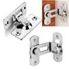90 Degree Stainless Steel Door Latch Right Angle Sliding Bending Door Lock Latch Locker Hardware Accessories with Screws