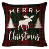 New Christmas Pillowcase Cushion Car Waist Protector Bedside Pillowcase Christmas Linen Pillowcase