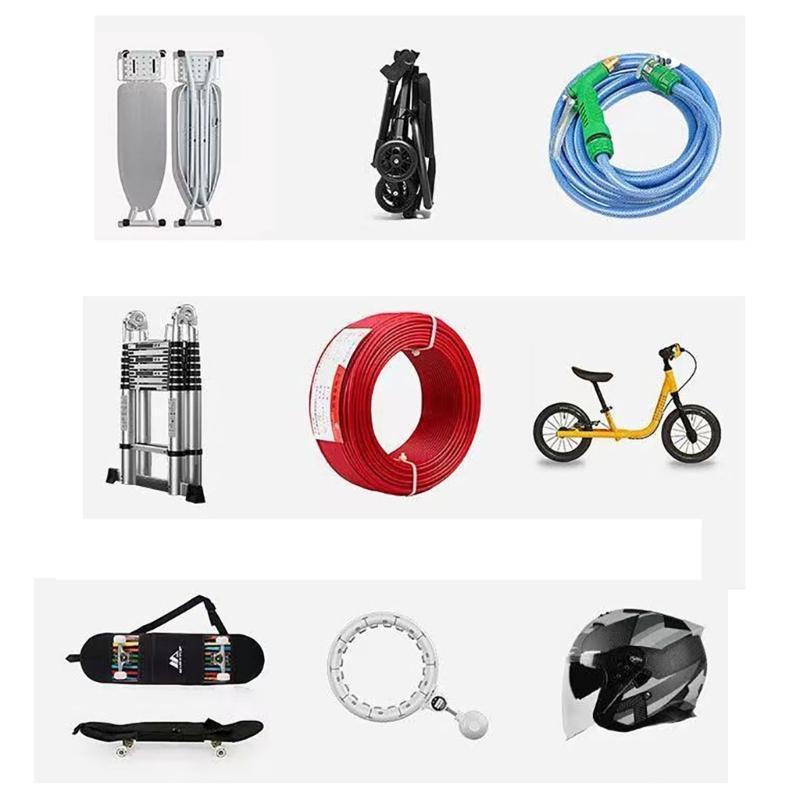 2 Pieces Sturdy Garage Hangers for Bikes and Ropes Water Pipe Holders Workshop Storage Solution Garden Tools Brackets