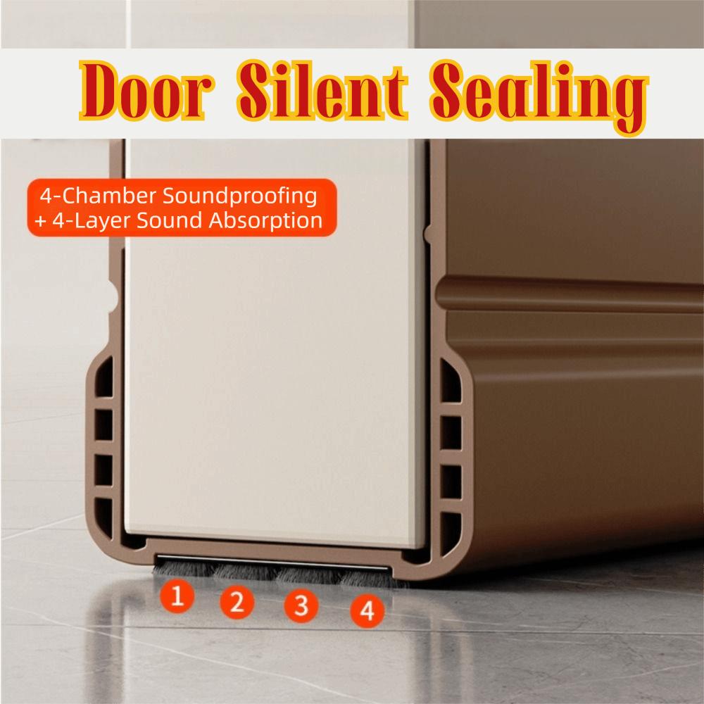 Windproof Dustproof Door Sweep Weather Stripping Under Door Draft Stopper  Door Thickness 3.5-5cm