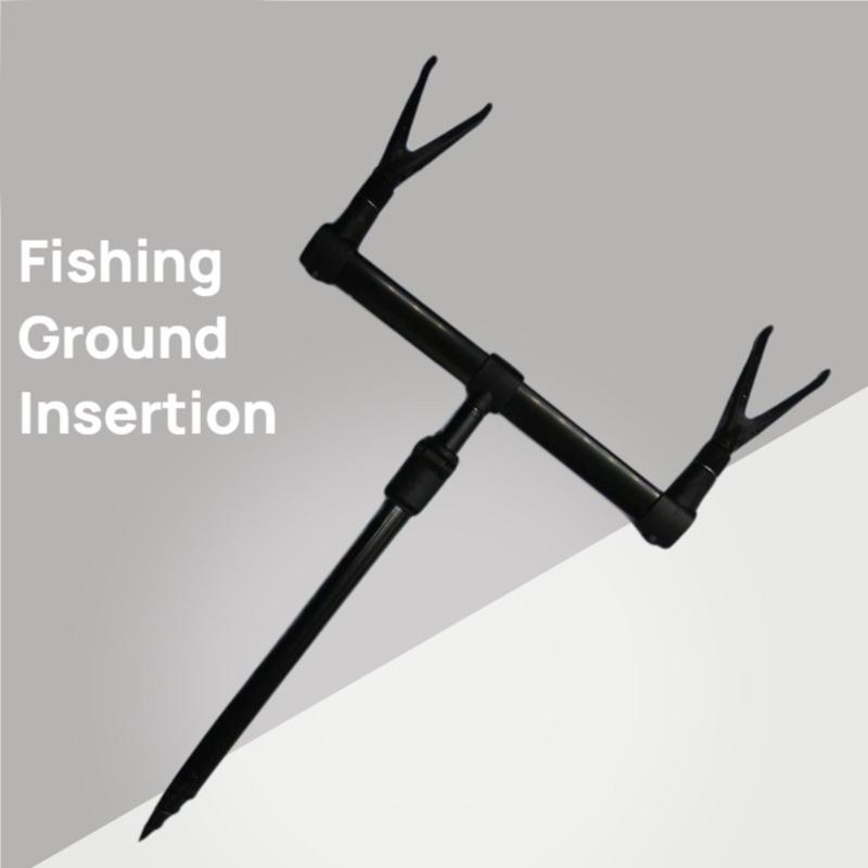 Rod Stand Rack Fixing Bracket with Ground Stake Aluminum Fishing Rod Holder Detachable Fishing Rod Rack Fishing Gear