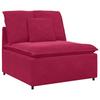Modular Sofa Center Module with Cushions Burgundy 100 Cm