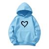 Unisex Kinder Gemütlicher Herz-Fleece-Hoodie - Lässiges Herbst-/Winter-Mode-Sweatshirt