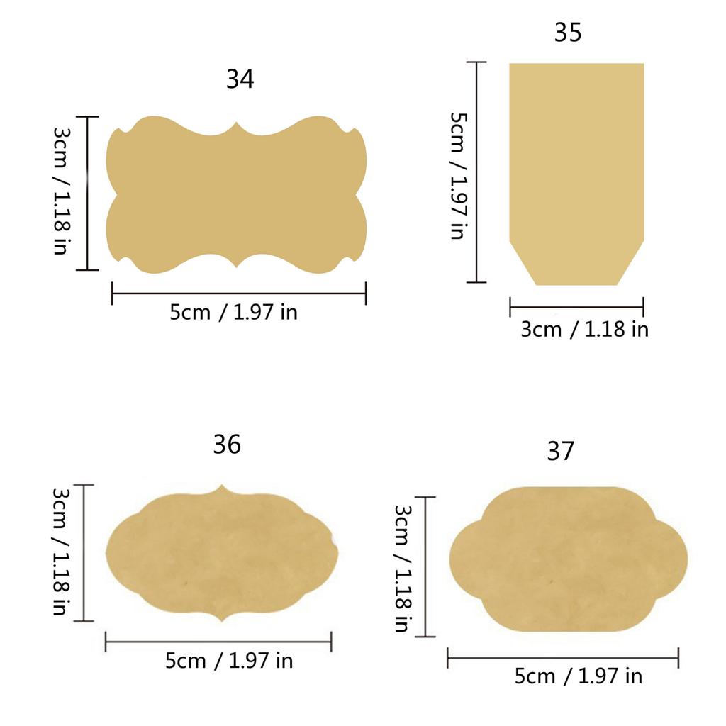 Self-Adhesive Sticker Writeable Gift Sticker Jam Label Household Labels for Baking Card Envelope Bottle and Wedding