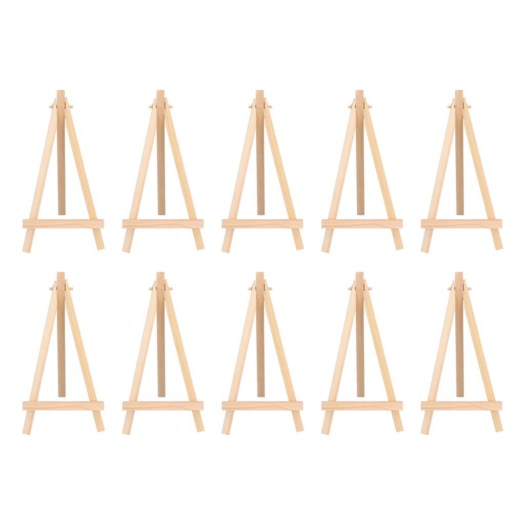 10 Stück Leinwandständer 6,1 Zoll Höhe Kiefer Multifunktional Langlebig Faltbar Mini Staffelei Ständer für