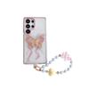 Suitable for Samsung S25ultra Mobile Phone Case S24 Jingdian Color Butterfly Diamond Ring Bracket S23 Fully Inclusive Anti Fall Protection Case