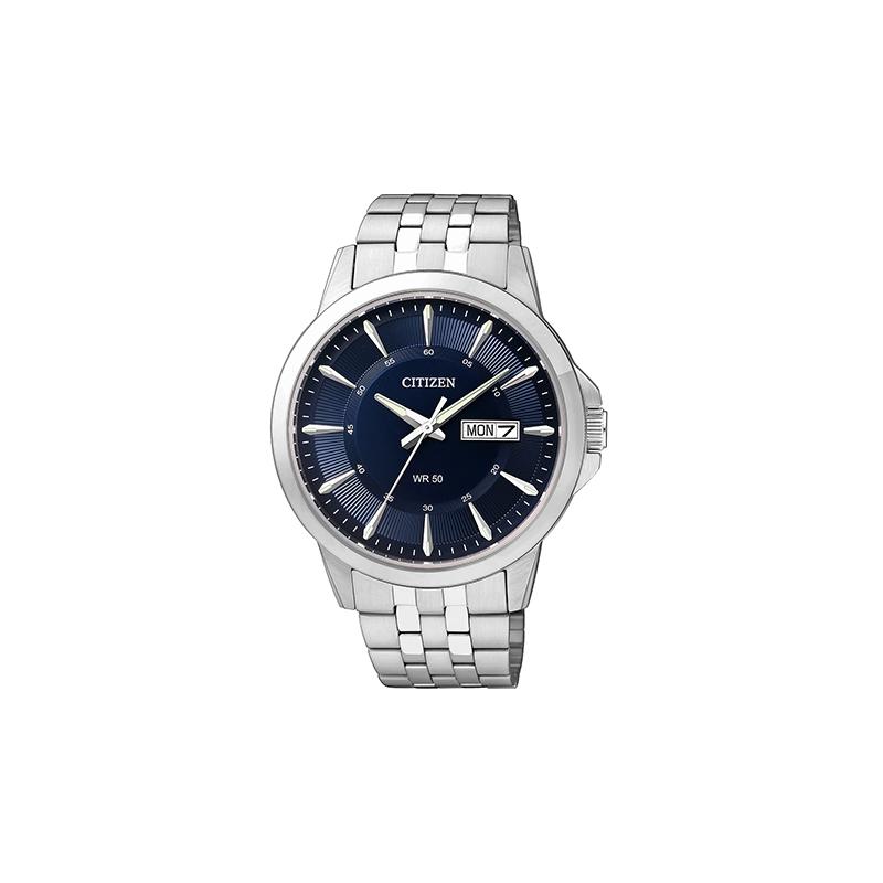 CITIZEN Casual Fashion Waterproof Quartz Steel Strap Men s Watch Blue Dial BF2011-51L синий
