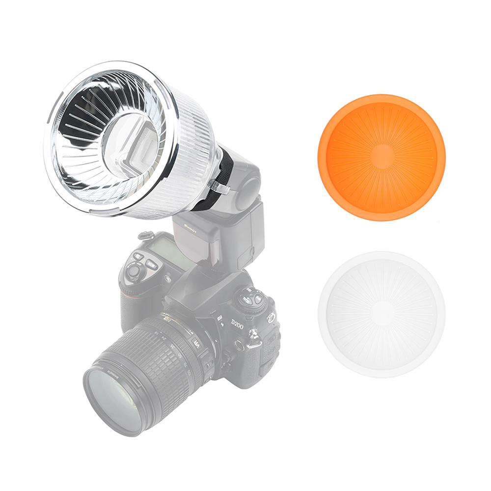 Buy Universal Lambancy Dome Flash Diffuser with Orange White Silver