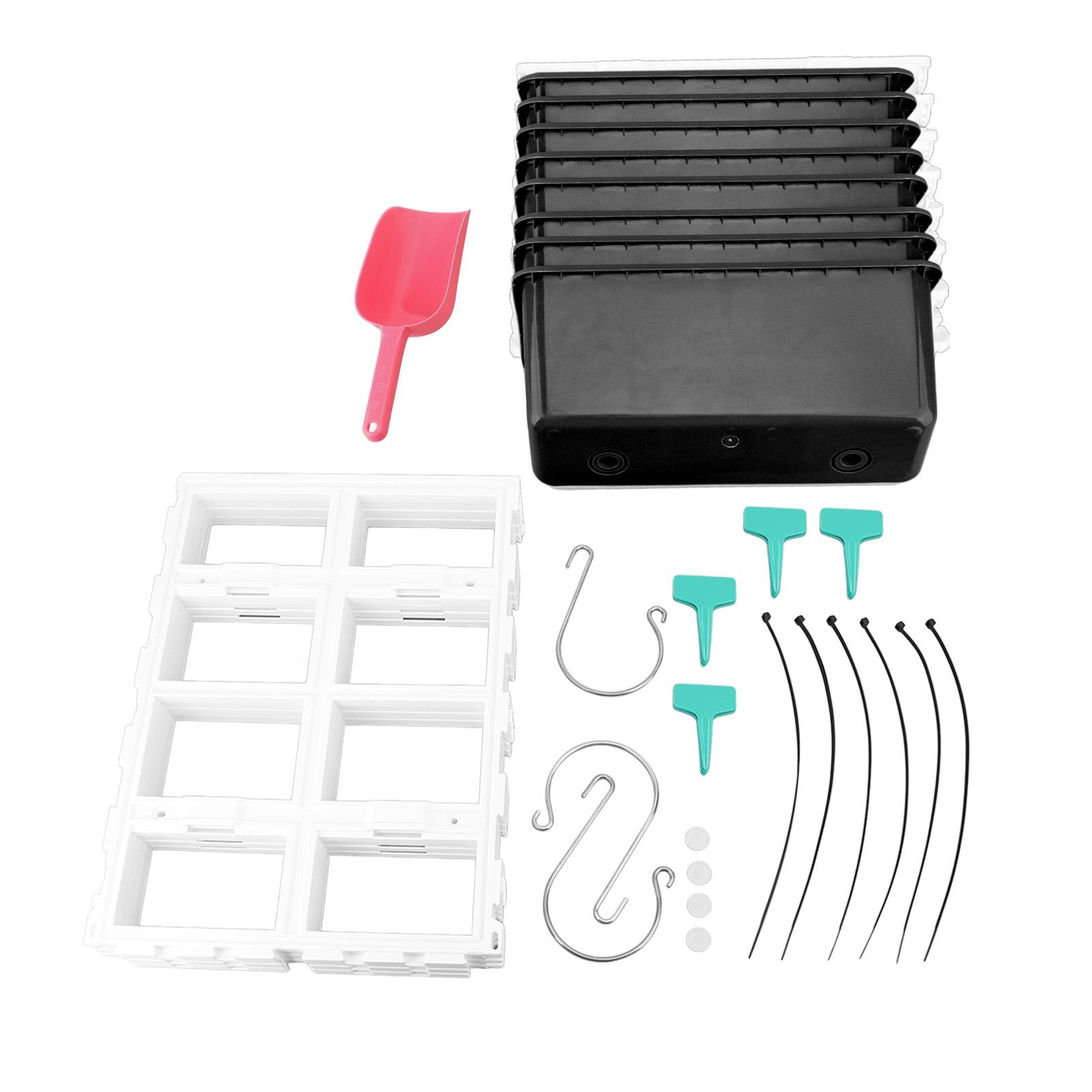 

Вертикальная грядка Вертикальный настенный кашпо ПП АБС Настенный подвесной приподнятый цветник для балкона патио забора крыльца садоводства темно-зеленого