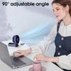 Portable USB Rechargeable Handheld Foldable Fan with 5 Speeds Phone Stand Digital Display Cooling Neck Hanging Fan