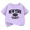 New York Fashion Letter Design Funny T Shirts Kids Children's T-shirt Boys Girls Summer Spring Casual Top Tee Shirt