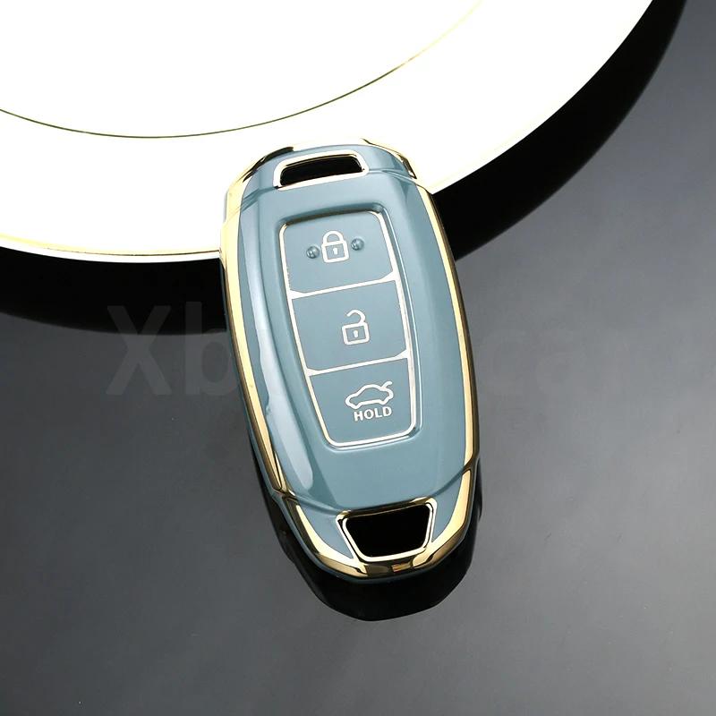 3/4/5Button Tpu Shell Fob For Hyundai I30 Ix35 Kona Encino Solaris Azera Grandeur Ig Accent Santa Fe Palisade Car Key Case Cover