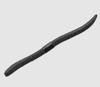 Jackall Soft Lure Flick Shake Worm 2.8 Inches Solid Black (5381)