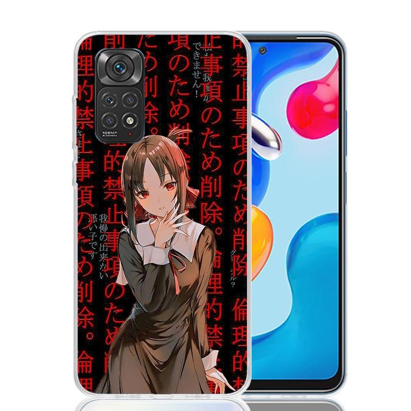 Kaguya Sama Shinomiya Handyhülle Für Xiaomi Redmi Note 15 14 13 12S 12 Pro Plus 11S 11E 11 11T 10S 10 Kunst Weiche Musterabdeckung Rot