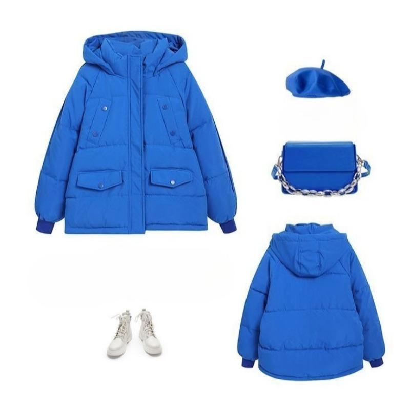Women’s Korean Style Loose Short Down Cotton Puffer Coat Casual Versatile Warm Winter Autumn Outerwear for Women