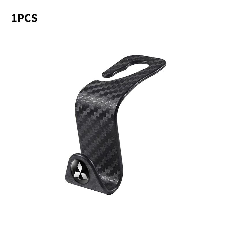 1/2/4pcs Carbon Fibre Car Seat Back Hooks Holders For Mitsubishi Mirage G4 DV5