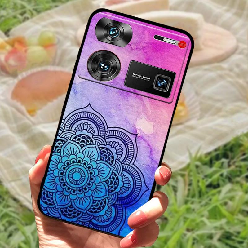 Shockproof Funda For ZTE Nubia Z60 Ultra Case Silicon Black Soft Bumper for Nubia Z60 Ultra Phone Cases Z60Ultra Cartoon Shell