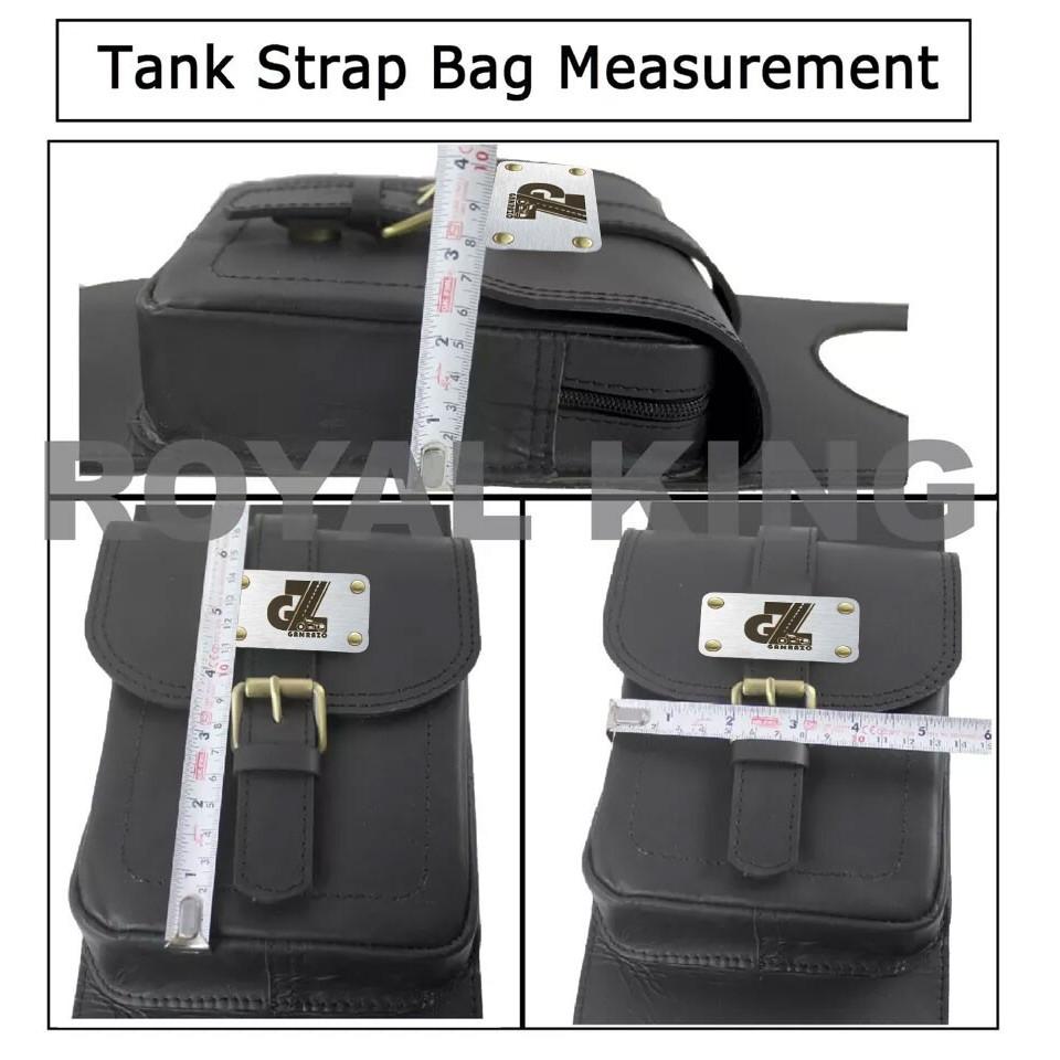 BLACK "TANK STRAP BAG " FIT FOR ROYAL ENFIELD Old Classic 350/500