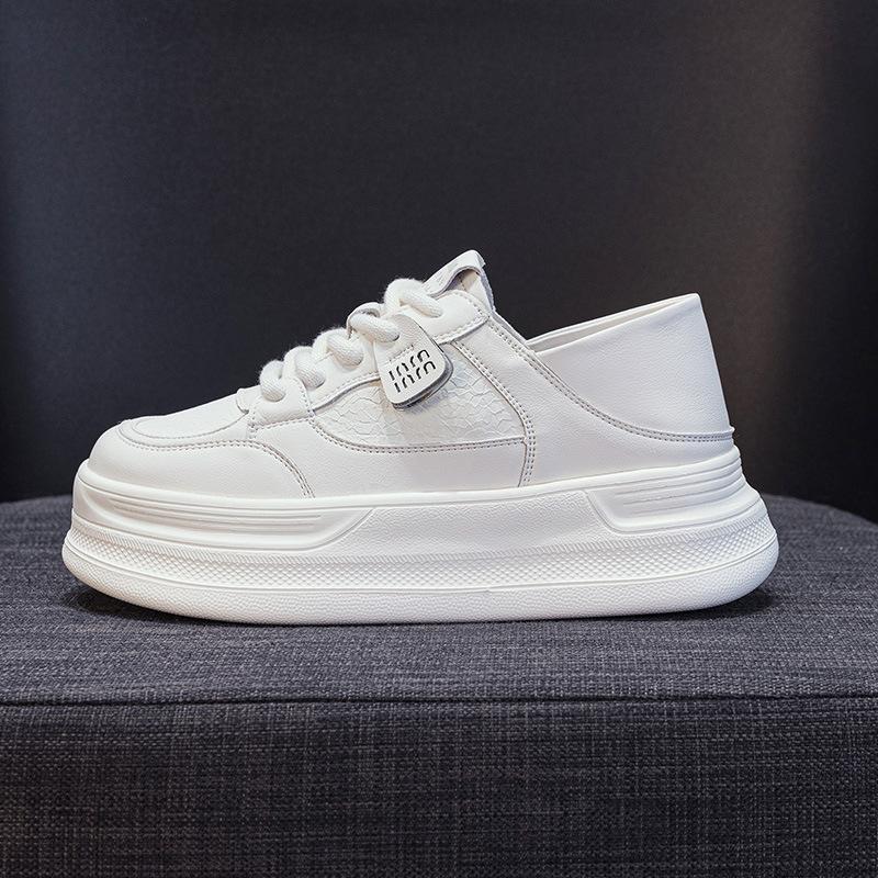 Leather mesh breathable little white shoes women's shoes summer new thick baseplate shoes versatile casual sports shoes