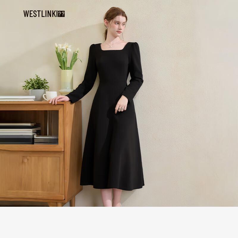 

Westlink French Hepburn Style Long-Sleeve Knitted Dress L