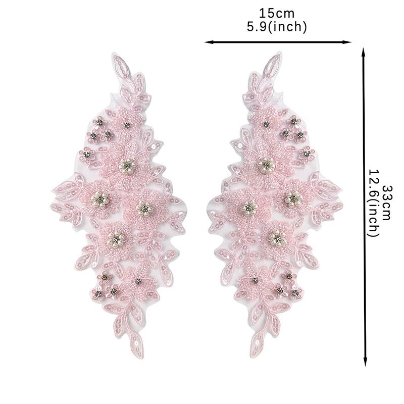Handmade Sequin Decorative Patch Applique DIY Fabric Patch Cloth Sticker Beaded Flower Multiple Styles Fashion Accessories