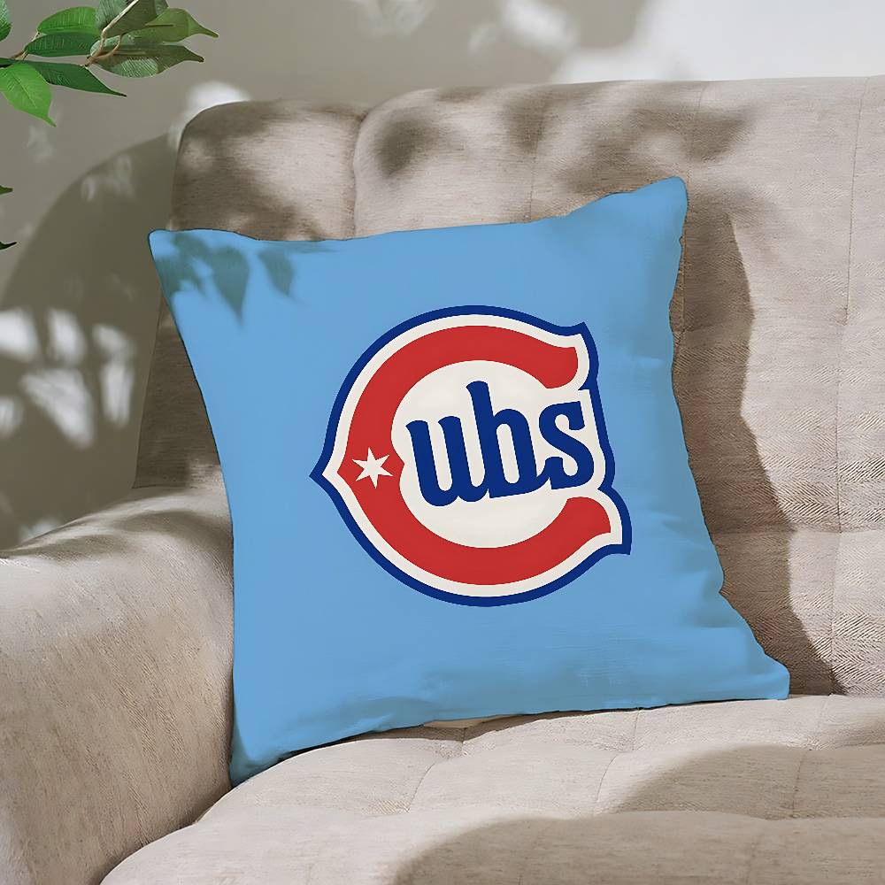 C-Chicago I-Cubs B-Baseball Pillow Case Throw Pillow Cover Nordic Vintage Style Cushion Covers Home Living Room Sofa Couch Seat
