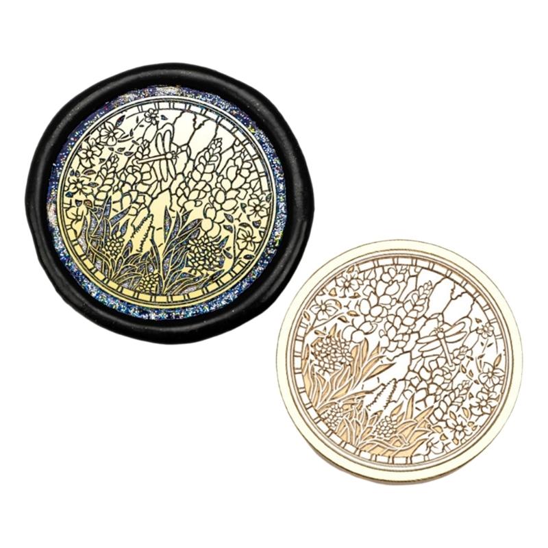 Vintage Seal Stamp Head Replacement, Embossed Sealing Stamp Head for Seal Envelope, Invitations Scrapbooking Decoration