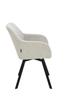 Upholstered Swivel Chair Panko Fabric Beige