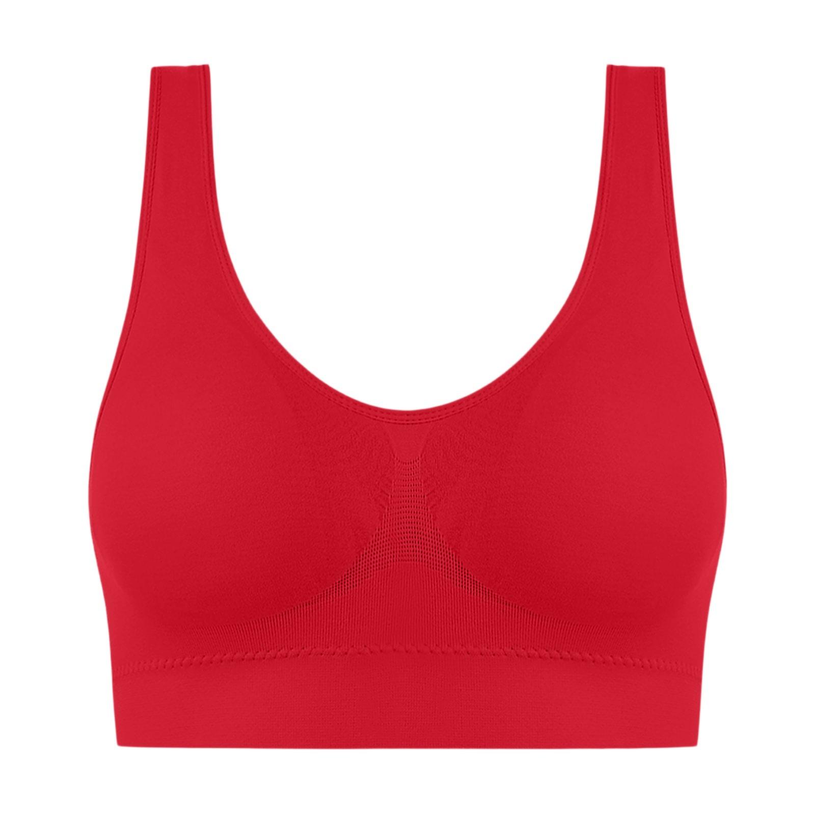 

Women s Underwear, Running, -absorbing, Gathering, Beautiful Back, Plus Size Sports Bra, No Steel Ring Vest, Yoga Sports Bra 44 червоний
