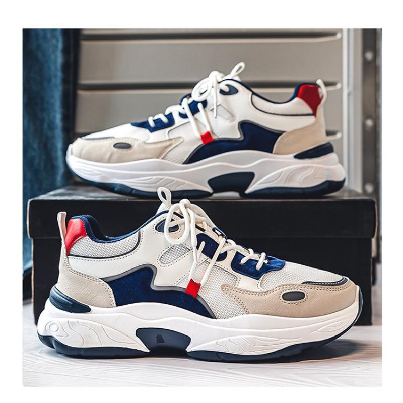 Summer Unisex Mesh Casual Sneakers Trend Versatile Lace Up Soft Sole Chunky Sports Shoes Breathable Running Shoes Zapatillas New
