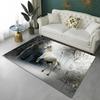 3D Pentium Gallant Horse Steed Animal Carpet Rug for Home Living Room Bedroom Sofa Doormat Decor,kid Area Rug Non-slip Floor Mat