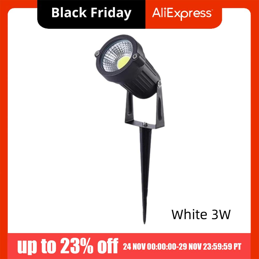 Waterproof Landscape Spike Spotlights 3/5W Aluminium LED Lawn Light High Brightness Energy Saving Yard Spotlight Outdoor Yard