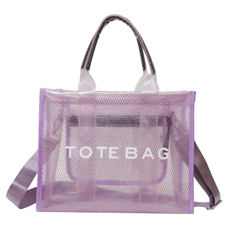 Sac à bandoulière transparent Mori ins pour femme, imprimé lettres, pour le travail et les courses, nouvelle collection hiver 23
