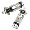 2pcs H1 100W LED Headlights Bulb Super Bright White 12-24V 20-SMD- Projector Fog Driving DRL- Light Bulb 6000K Car Accessories