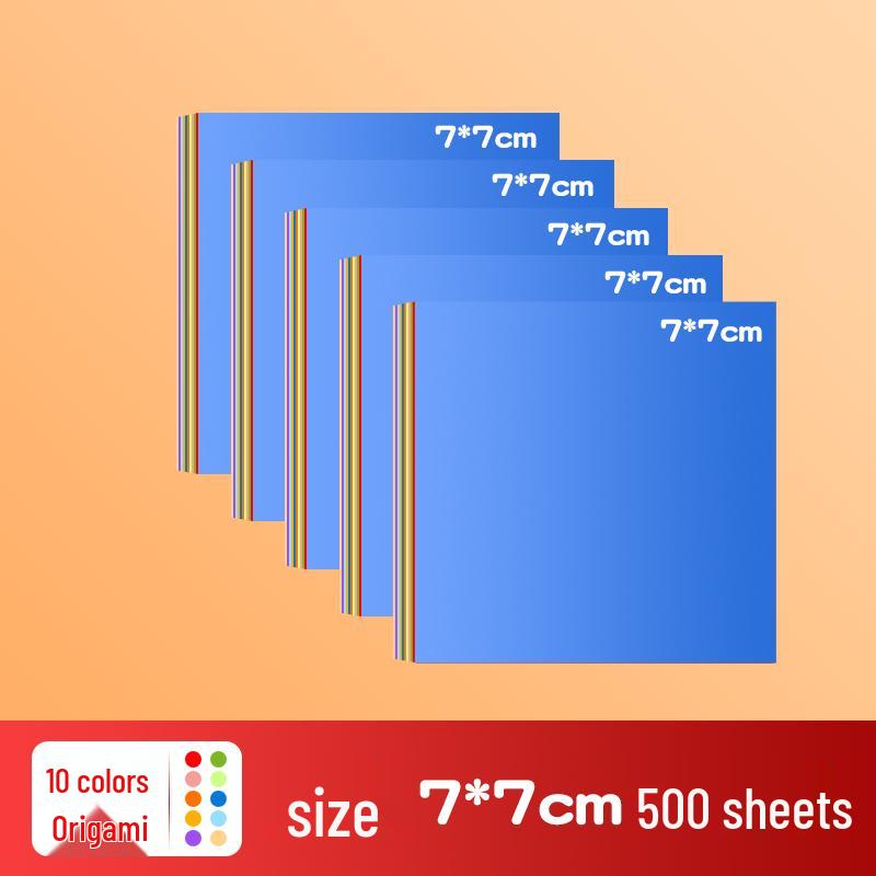 Kids' Colored Origami Paper – A4 Cardstock for Crafts & School Projects