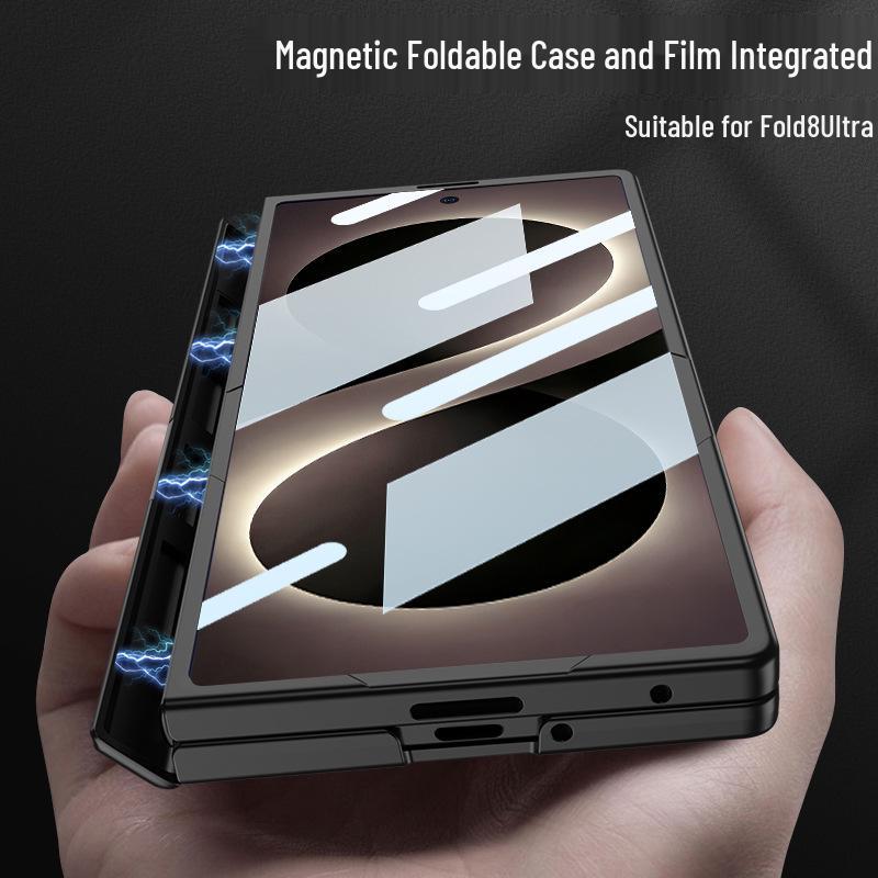 Samsung ZFold8Ultra Magnetic Leather Case with Hinge Protection, Full Coverage, Ultra-thin, Anti-drop