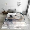 Maltese Dog Art Blankets Portable Flannel Sofa Throw Blanket for Home Bedroom Office Throws Bedspread Quilt