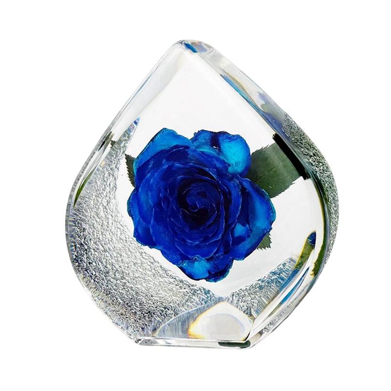 Valentine's Day Glacier Shaped Resin Crystal Rose Ornament