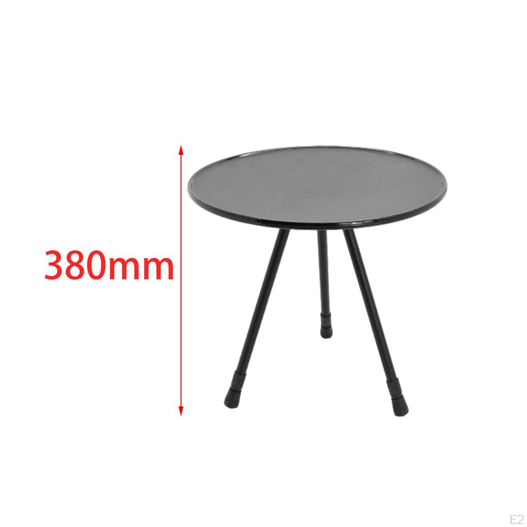Portable Round Table Collapsible Stable Multifunctional Furniture Durable Three Legged Retractable