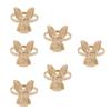 Set of 6 Portable Easter Rabbit Napkin Holders Rabbit Napkin Rings for Easter Thanksgiving and Festival Table Decoration