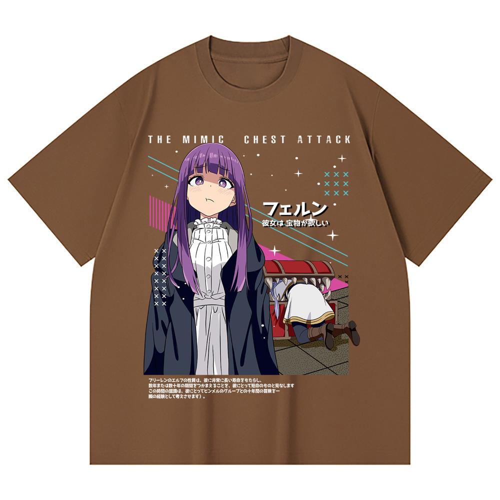 230 g/m² 100% Baumwolle Frieren V2 Nachahmung Brustangriff Druck Unisex Schweres Baumwoll-T-Shirt