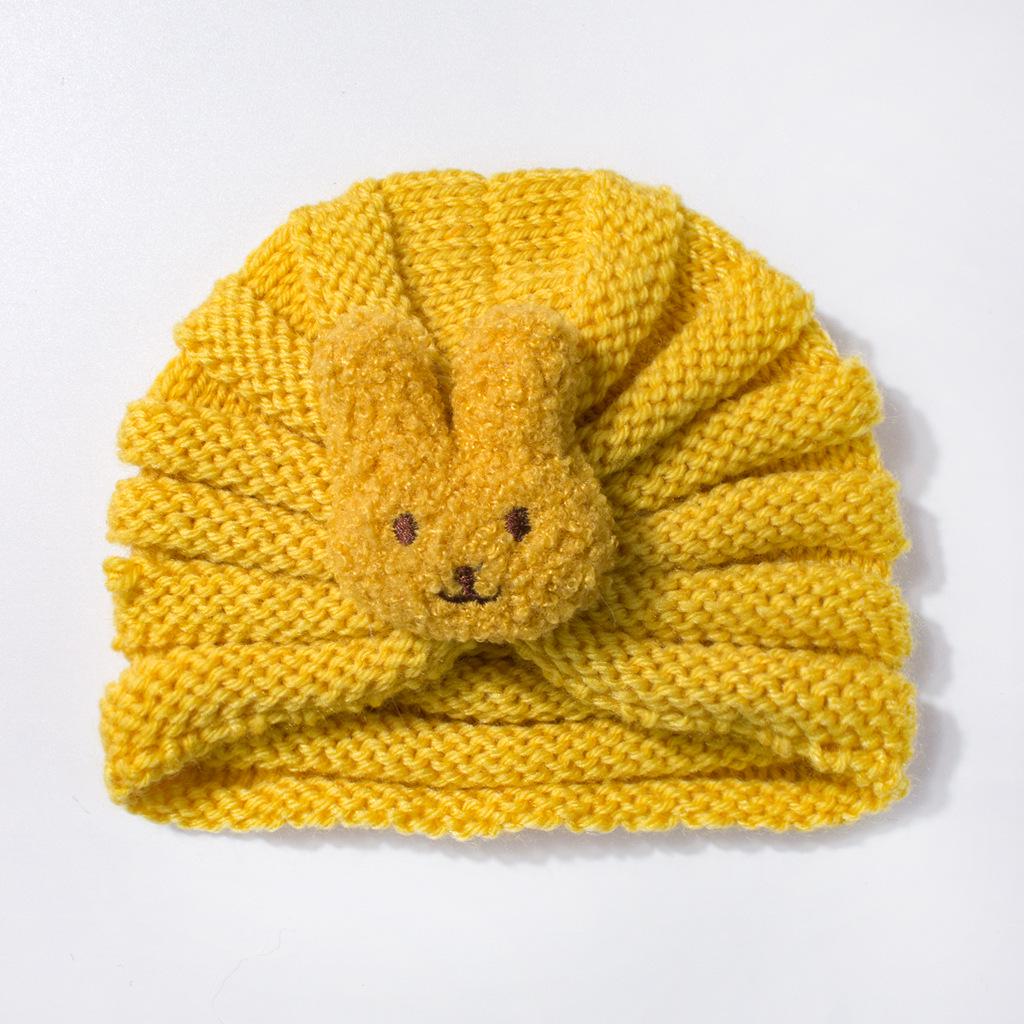 European & American Kids' Knit Wool Winter Hat - Cute Rabbit Cartoon Beanie