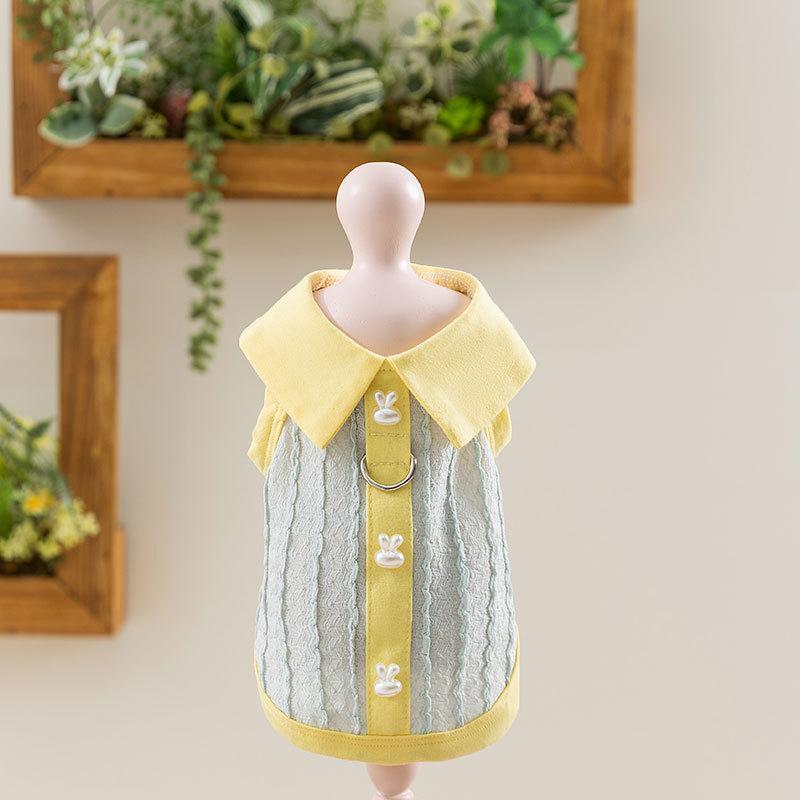 Spring and Summer Thin Puppy Dog Clothing Small and Medium Dog Knitted Vest Teddy Cat Pet Bigbear Puppy Clothing