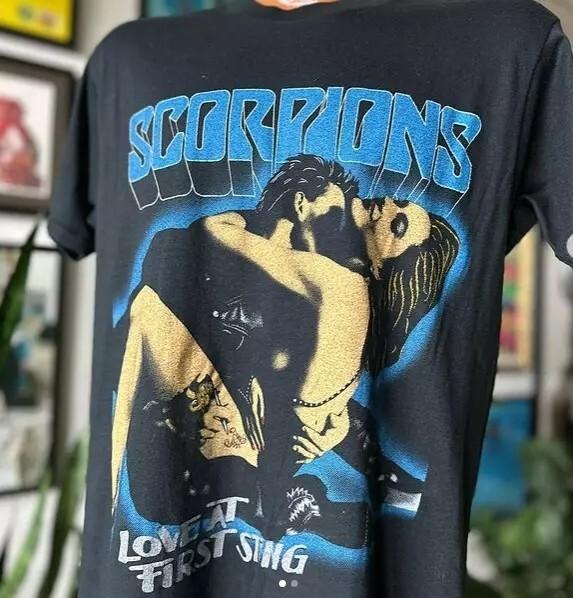 Scorpions Band Tour Graphic Short Sleeve Black Color Shirt Men Women S-5XL Unisex T-Shirt