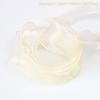 10M Sheer Wired Organza Ribbons with Golden Edge Chiffon Ribbon Wrapping Gift Box Wedding Bridal Bouquet Christmas Decoration