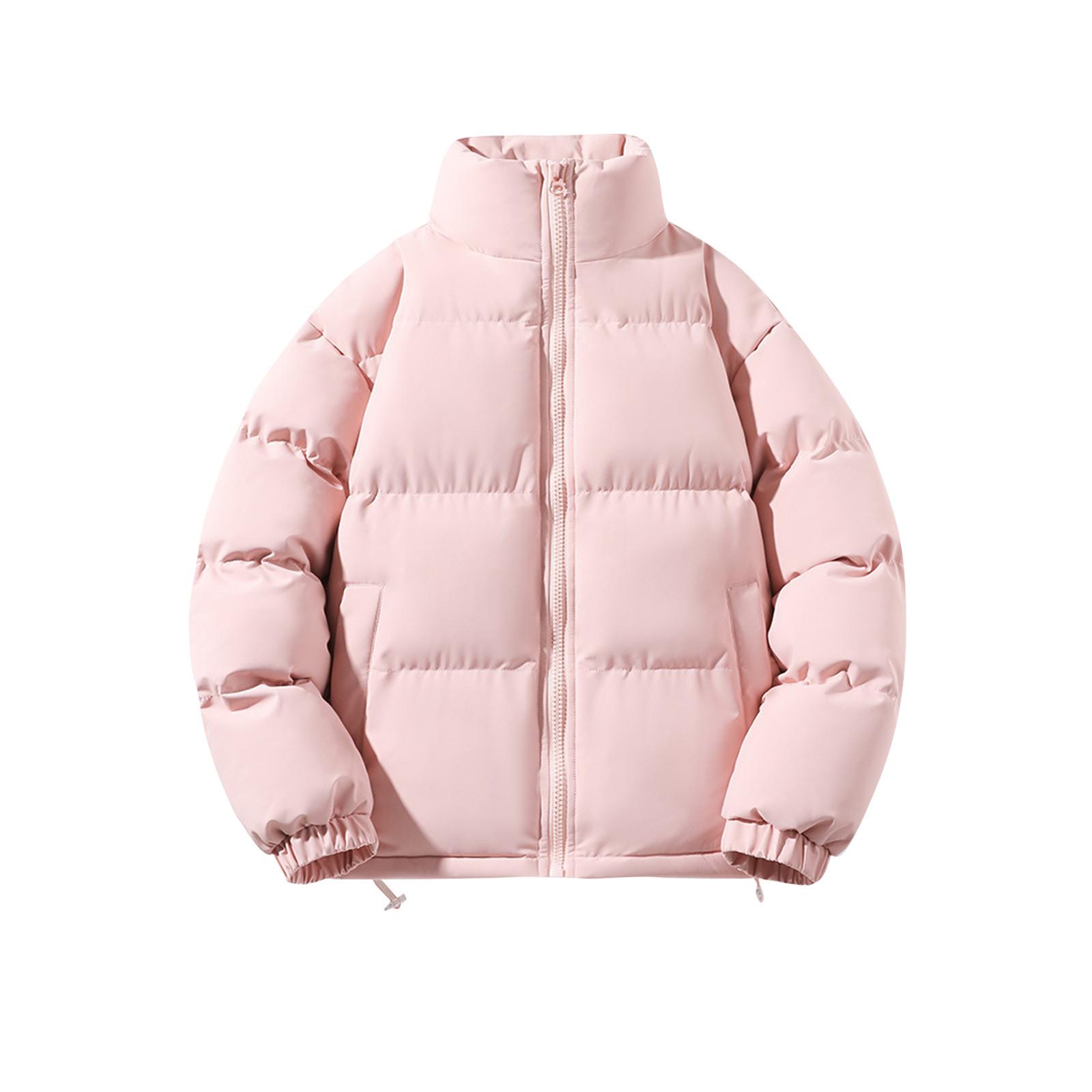 

Зимнее пальто, теплое облегающее толстое пальто, повседневная куртка, верхняя одежда, верхняя блузка XXXXL розовый